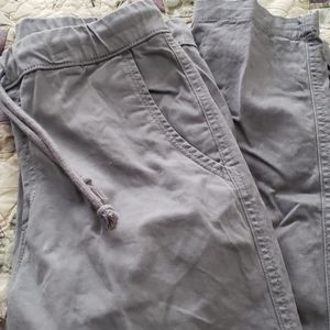 Grey Skinny elastic waist pants
